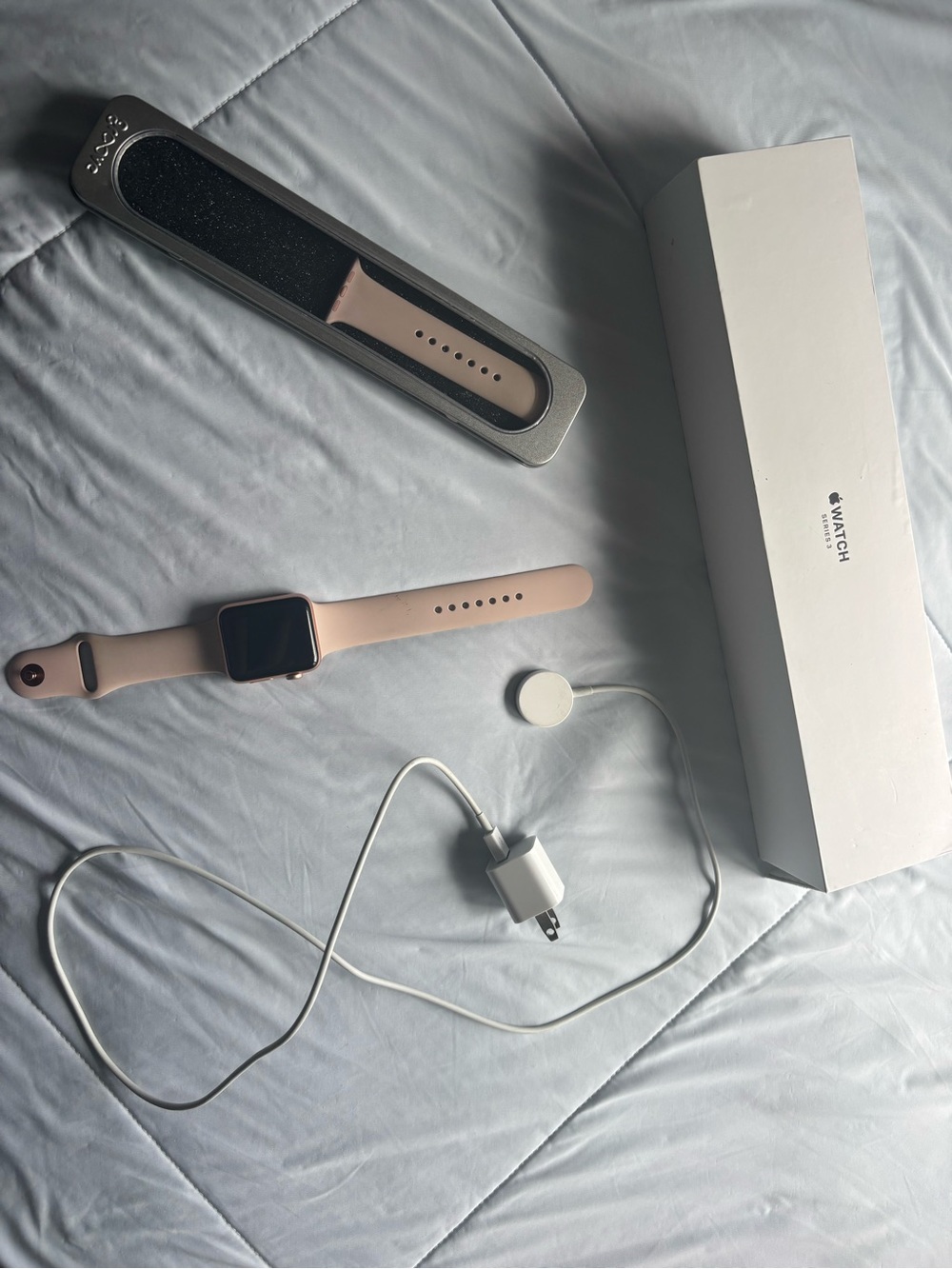 Apple Watch in Pink Sand with Matching Sport Band